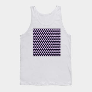 Purple Black Geometric Triangle Pattern Abstract Minimal Design Tank Top